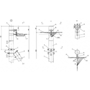 IEK Опора ОАд15 деревянная анкерная ответвительная одноцепная